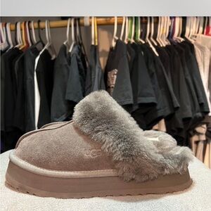 UGG Women's Gray Fur Slippers